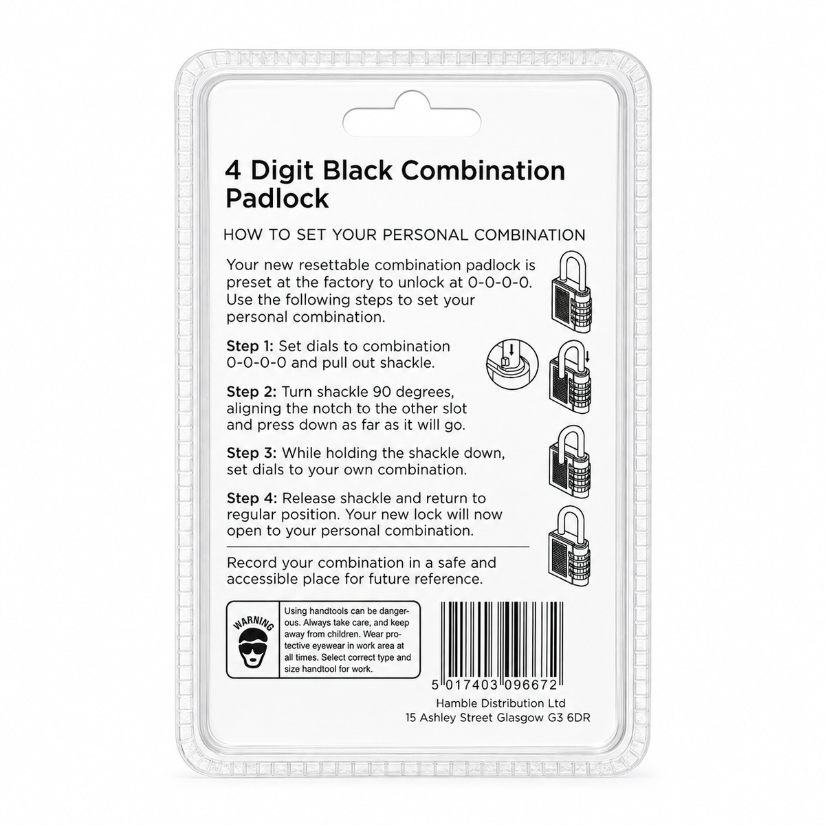 Product Title
BLACKSPUR 4 Digit Black Combination Padlock – Travel Luggage & Suitcase Lock