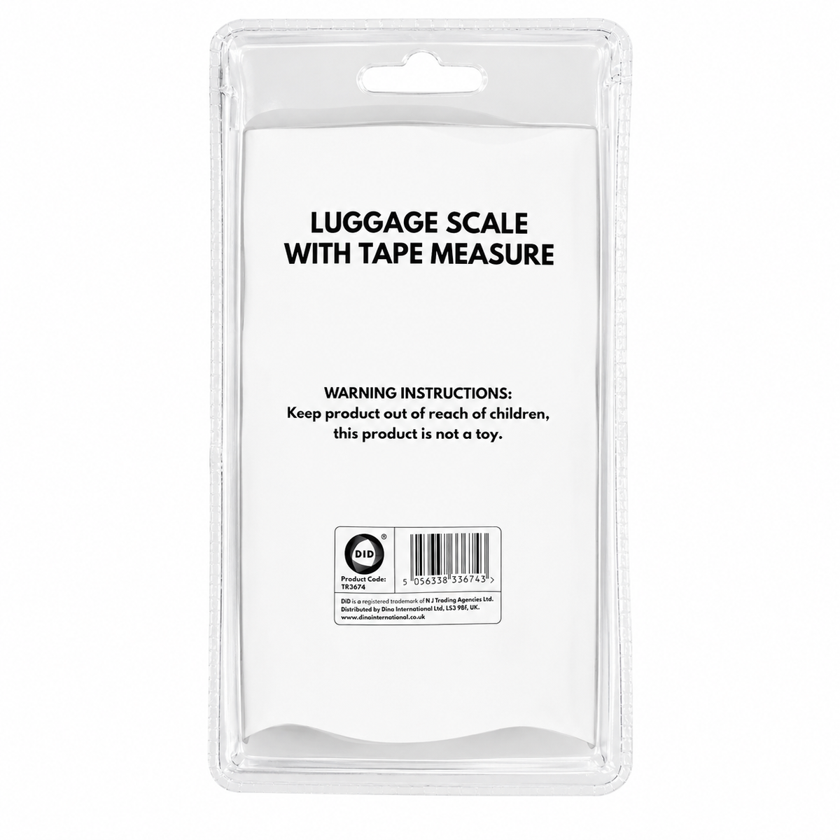 Luggage Scale with 1m Tape Measure – 34kg / 75lb Travel Baggage & Parcel Weighing Scale