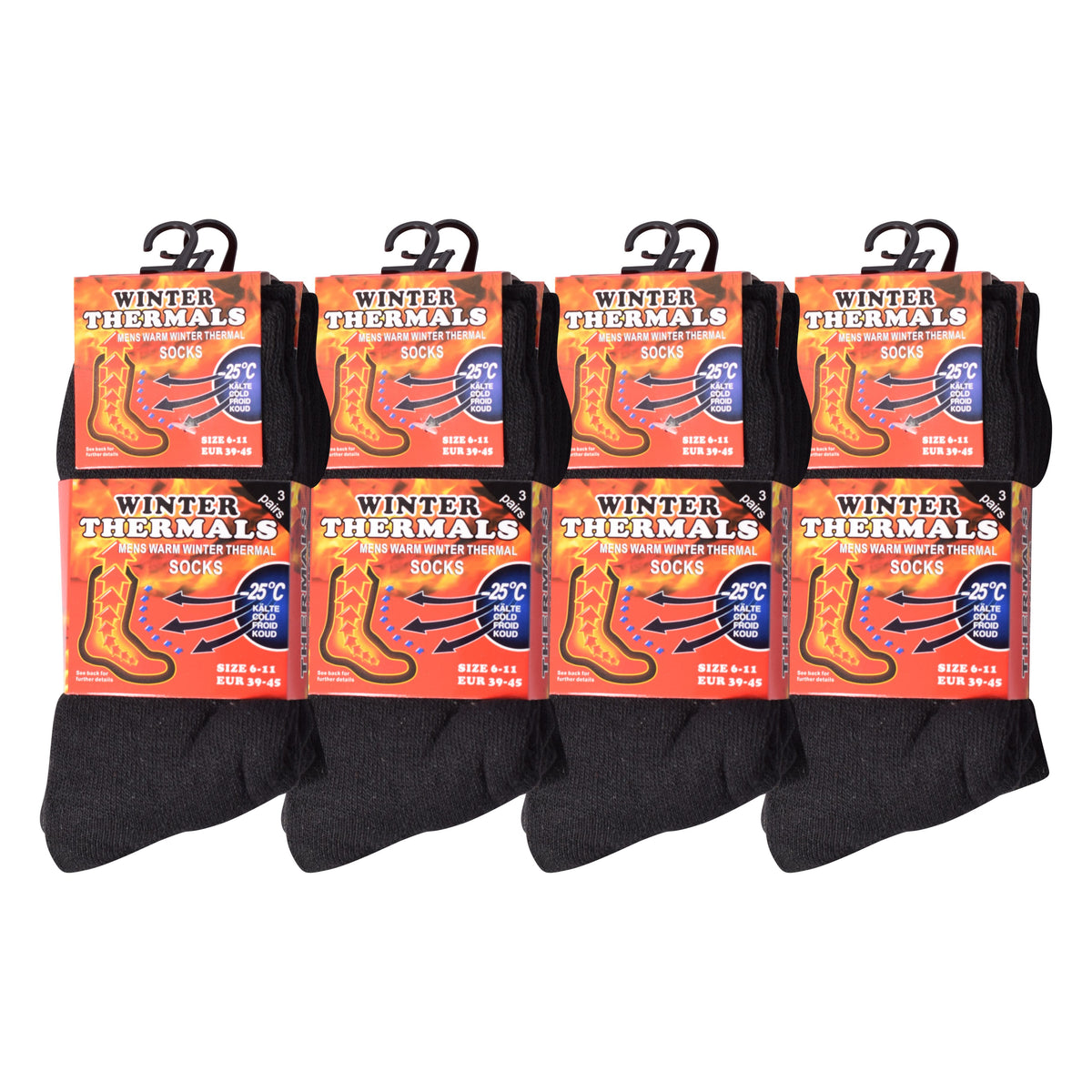 Men’s Thermal Winter Socks Warm For Cold Weather Work Socks – Black