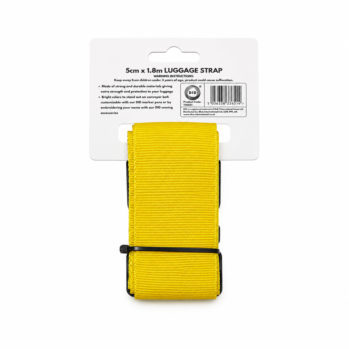 DID Luggage Strap 5cm x 1.8m – Adjustable Suitcase & Travel Strap