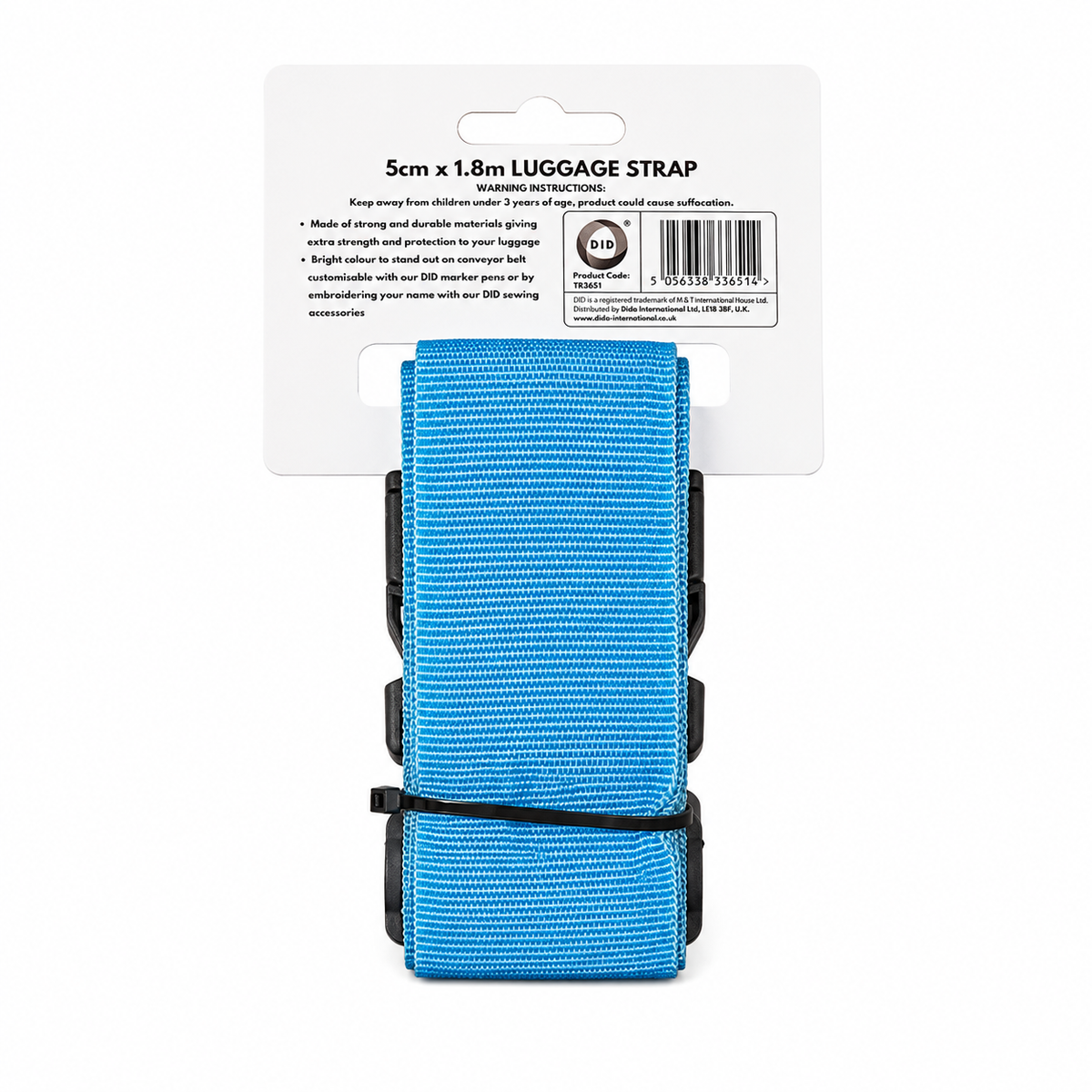 DID Luggage Strap 5cm x 1.8m – Adjustable Suitcase & Travel Strap