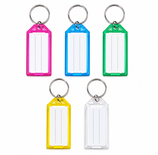 Colourful Luggage Tags with Key Rings – Suitcase & Travel Bag ID Tags