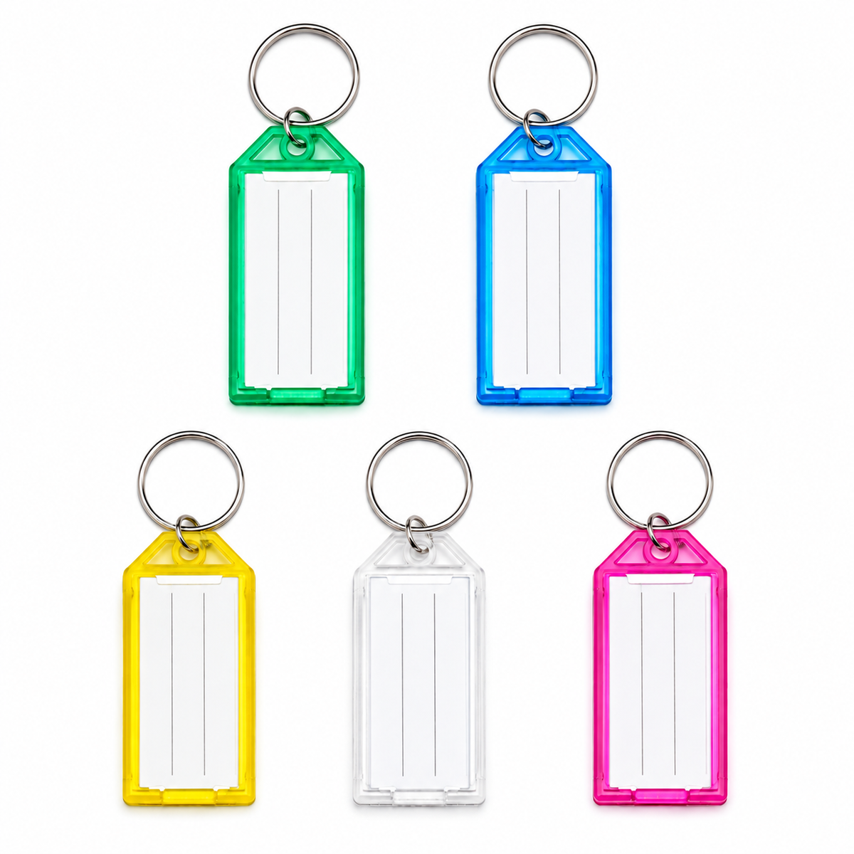 Colourful Luggage Tags with Key Rings – Suitcase & Travel Bag ID Tags