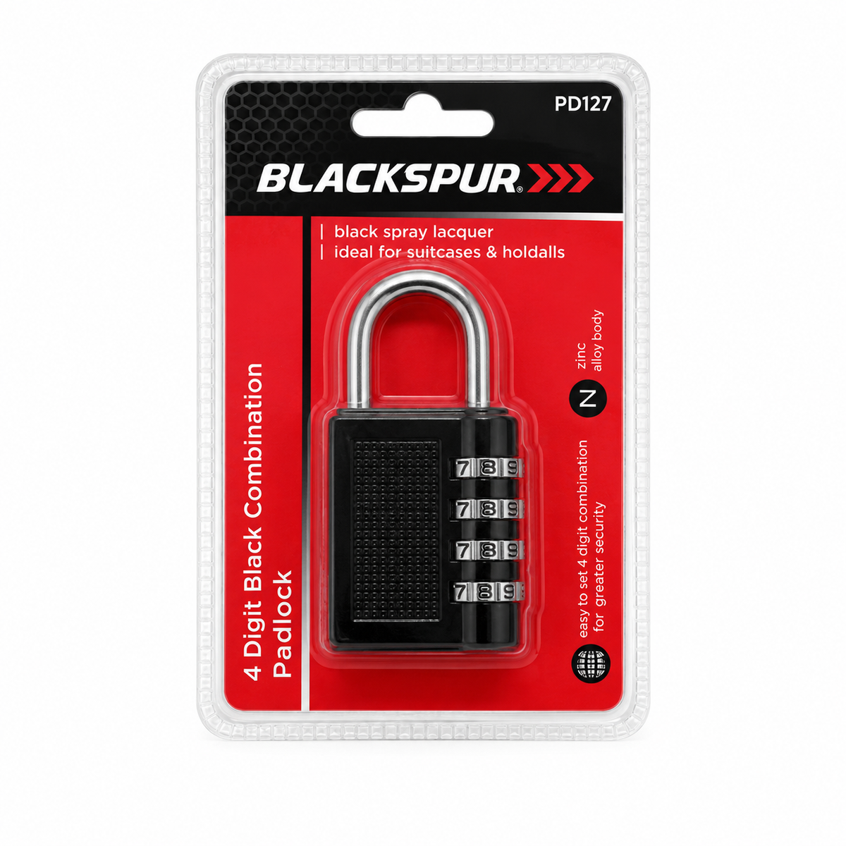 Product Title

BLACKSPUR 4 Digit Black Combination Padlock – Travel Luggage & Suitcase Lock