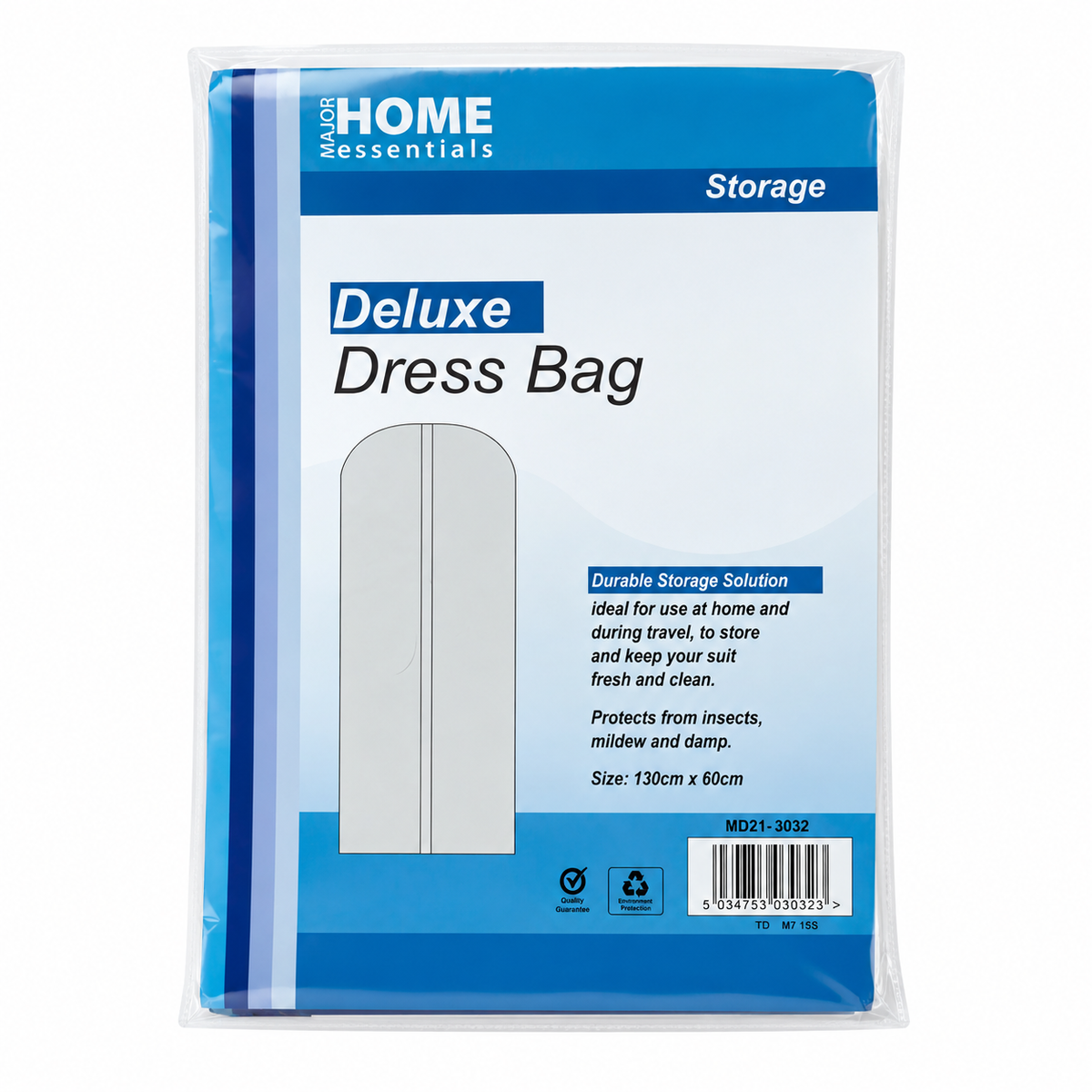 Deluxe Dress Bag 130 x 60cm – Suit & Clothing Storage Cover