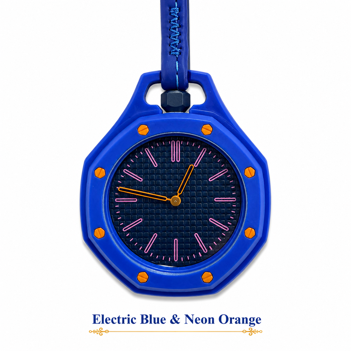 RegalPop Colourful Trendy Fashion Pop Style Long Strap Pocket Watch – Unisex Novelty Fashion