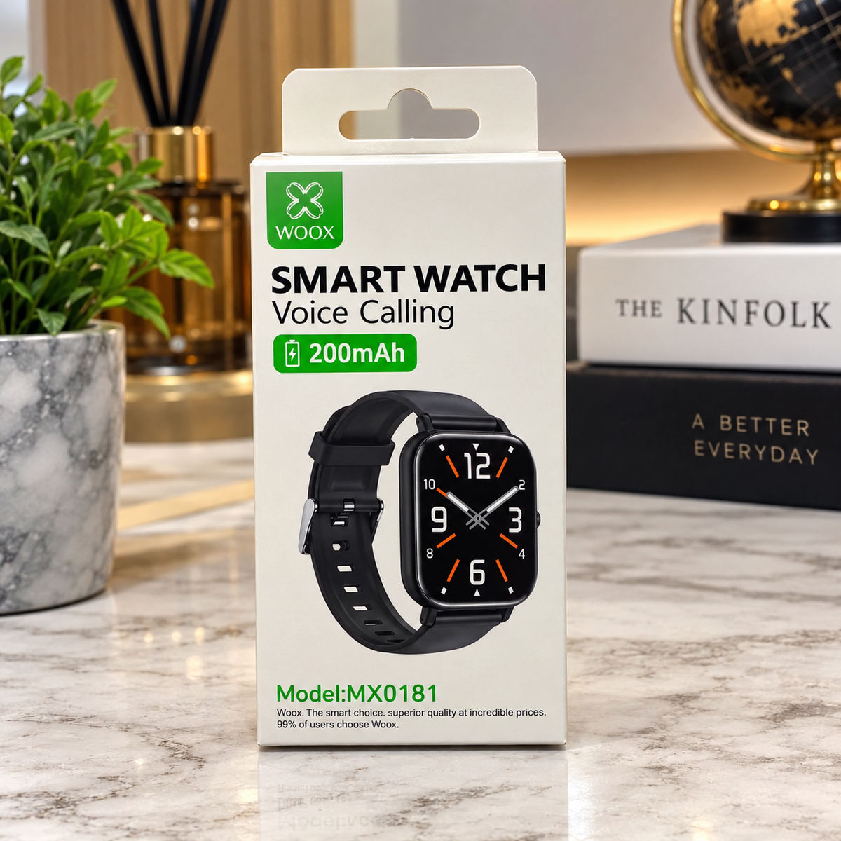 WOOX MX0181 Smart Watch – Bluetooth Voice Calling, 200mAh Battery
