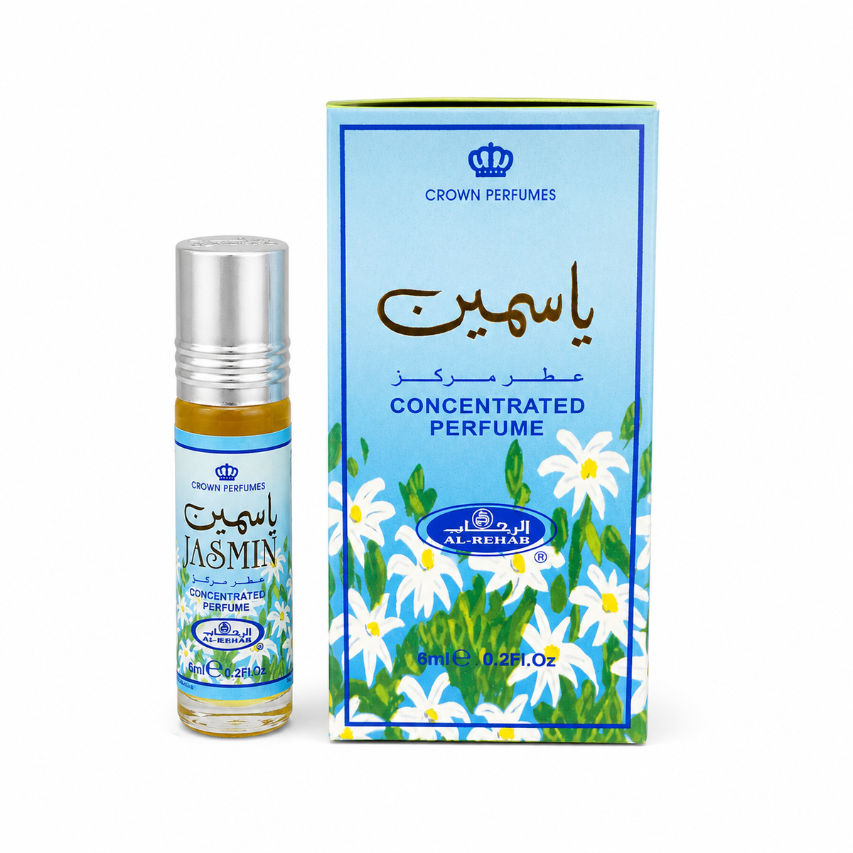 Al-Rehab Jasmin 6ml concentrated perfume oil roll-on with box