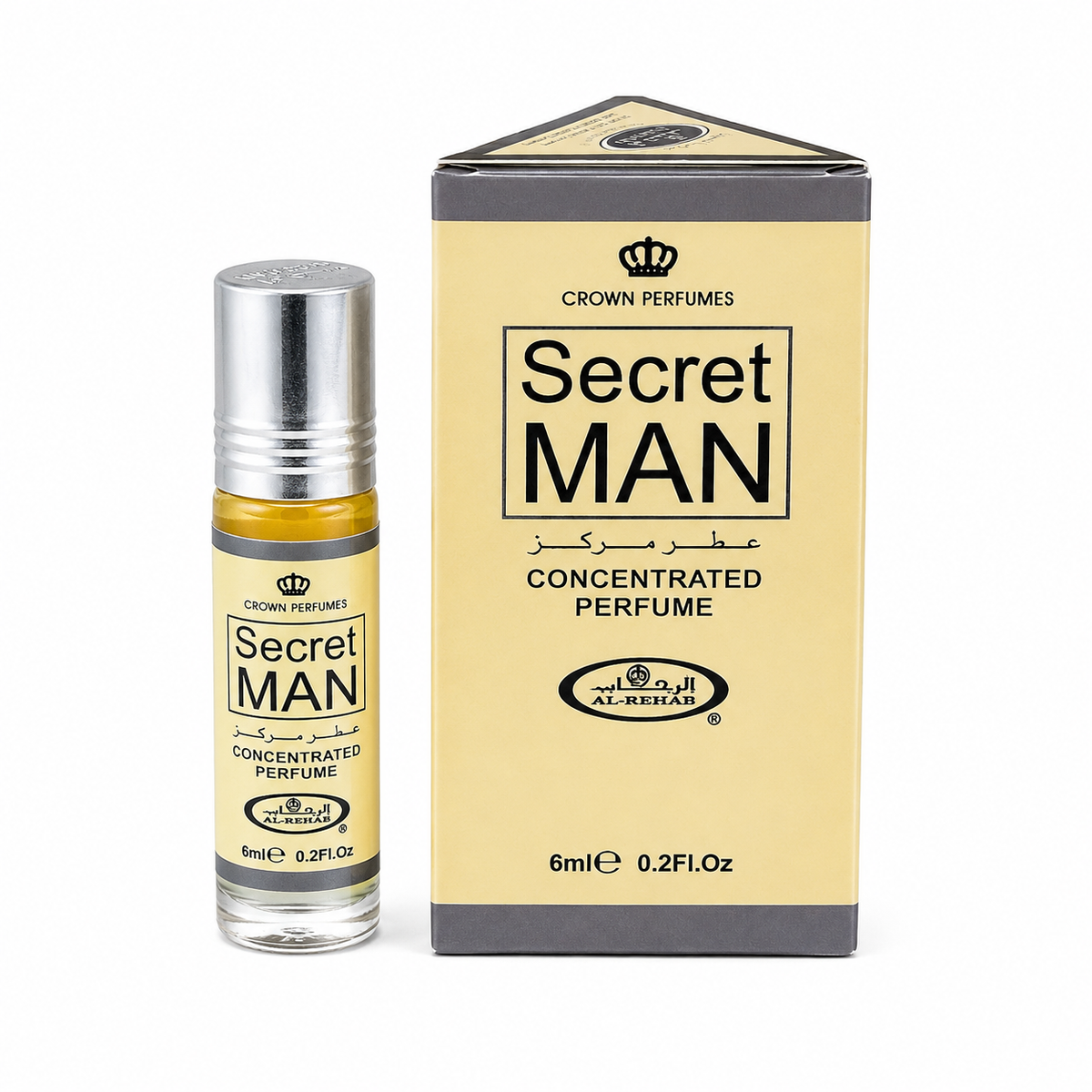 Al-Rehab Secret Man 6ml concentrated perfume oil roll-on with box