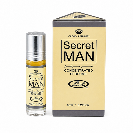 Al-Rehab Secret Man 6ml concentrated perfume oil roll-on with box