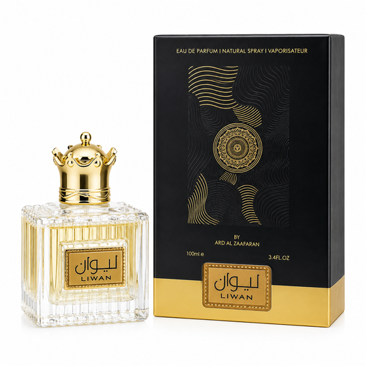 Ard Al Zaafaran Liwan 100ml Eau de Parfum Arabian unisex perfume bottle and box