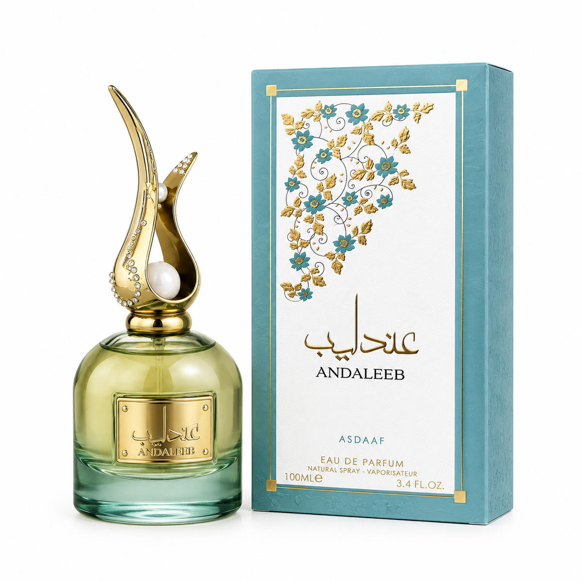 Asdaaf Andaleeb 100ml Eau de Parfum Arabian unisex perfume bottle and box