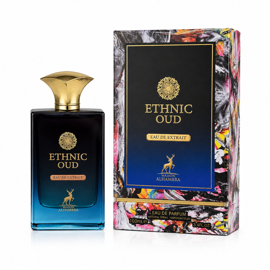 Maison Alhambra Ethnic Oud 100ml Eau de Parfum Arabian oud perfume bottle and box